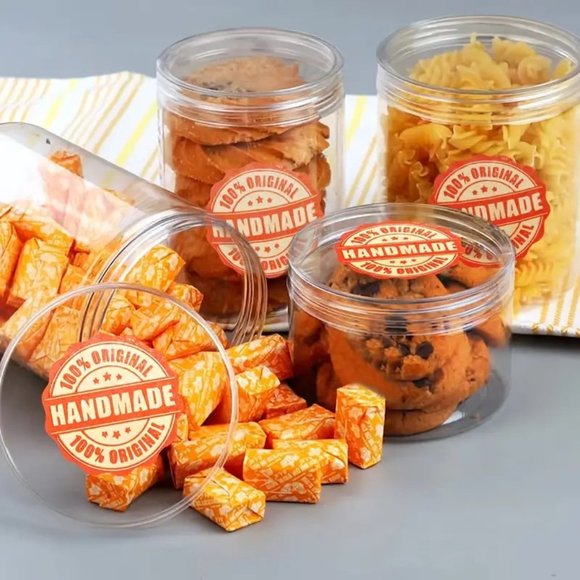 NEW 500 Stickers Variety of "Handmade" Stickers Baking and Craft Labels - Red - Picture 2 of 4